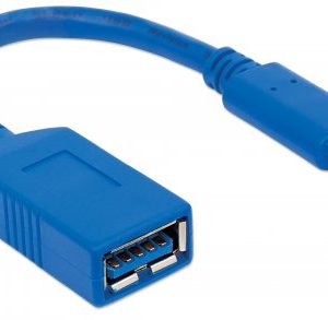 353540 Cable para Dispositivos USB-C de Súper Velocidad USB 3.2 Gen 1, C macho/ A hembra, 5 Gbps, 15 cm, Azul
