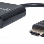 Convertidor HDMI a VGA MANHATTAN 151436, 0,22 m, HDMI, VGA, Macho/hembra, Negro