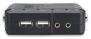 151269 Switch KVM Compacto 4 Puertos, Maneje / controle 4 computadoras USB desde un solo teclado, monitor y ratón.