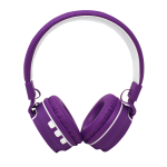 AUDIFONOS ON-EAR BLUETOOTH NBH-05 MEGA BASS RADIO FM MICRO SD 3.5MML MANOS LIBRES RUBBERIZED MORADO