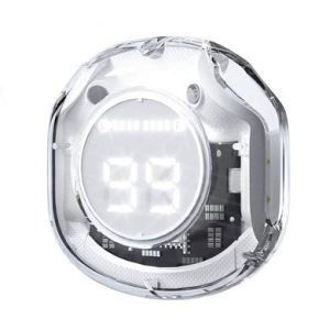 AUDIFONO TWS BLUETOOTH 5.3 MOON, EARBUDS, INALAMBRICO, IN-EAR, BLANCO, PANTALLA LED DIGITAL, BROBOTIX 6005842