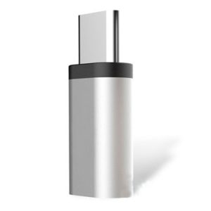 Adaptador BROBOTIX 235694, USB C, Micro USB Hembra , Plata