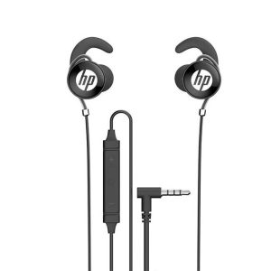 Audifonos NEGRO HP DHE-7004 Stereo Deep Bass con microfono play/pausa, avanzar Entrada Auxiliar 3.5mm / Funcion manos libres para hablar por celular