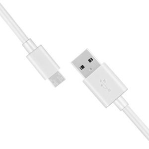 Cable USB A a MICRO USB V8, color blanco. 1 metro de largo. Alta resistencia de materiales y carga rápida DB-G-USBMB