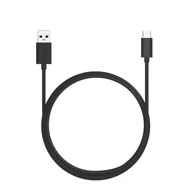 Cable USB A a TIPO C, color NEGRO. 1 metro de largo . Alta resistencia de materiales y carga rápida DB-G-USBCN