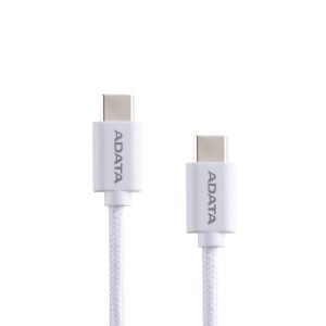Cables USB ADATA CACC-100PN-WH, USB C, USB C, Macho/Macho, 1 m, Blanco