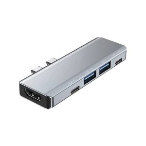 DockStation 5 EN 1 UBP UB52 Hub Adaptador Urban Balance con 5 entradas. Entradas HDMI, USB A y tipo C.Carga máxima PD de 100W.