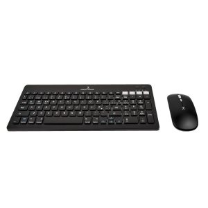 KIT TECLADO+RATÓN PERFECT CHOICE 2.4GHZ+BT RECARGABLE ZEBRARY- NEGRO