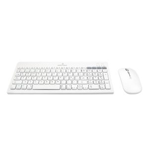 KIT TECLADO+RATÓN PERFECT CHOICE 2.4 GHZ+BT RECARGABLE ZEBRARY - BLANCO