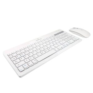 KIT TECLADO+RATÓN PERFECT CHOICE 2.4 GHZ+BT RECARGABLE ZEBRARY - BLANCO