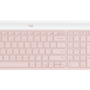 Kit Teclado y Mouse LOGITECH , Rosa, 10 m