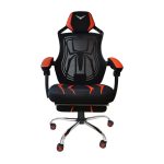 Silla Gaming Naceb Technology NA-0928, Gamer, Asiento acolchado, Negro/Rojo