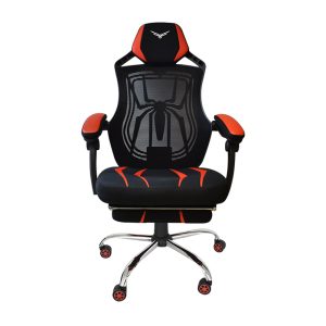 Silla Gaming Naceb Technology NA-0928, Gamer, Asiento acolchado, Negro/Rojo