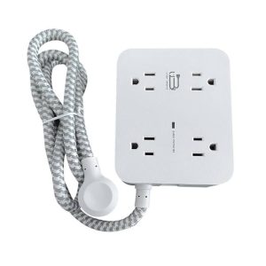 Tira multicontacto HN8U5WC2, 8 tomas de corriente espaciadas. 2 USB A, 2 USB C