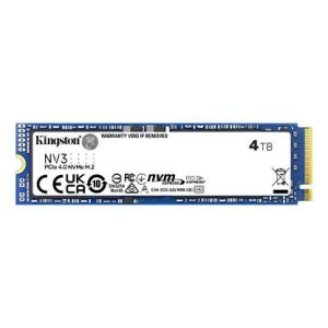 UNIDAD DE ESTADO SOLIDO KINGSTON NV3 4000GB M.2 2280 NVME PCIE GEN 4X4 R.6000MB/S W.5000MB/S