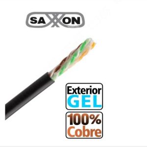 Bobina SAXXON OUTPCAT6GCOPEXT, 305 m, Negro, Exterior, Cat6, 100% Cobre