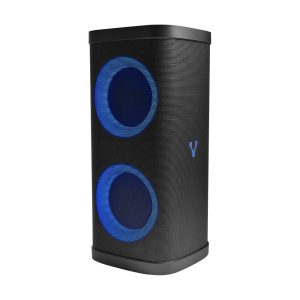Bocina Vorago KSP-580 Bafle Karaoke speaker, Pantalla LCD, dos altavoces de 6.5 y 2 tweeters, aros con RGB, Micro SD, Bluetooth 5.0
