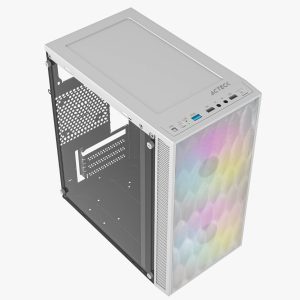 Gabinete Mini Torre Fuji GC470 Advanced Series, Factor: Micro Atx - Mini ITX, Panel Lateral Cristal Templado, Incluye 2 Ventiladores 120mm FRGB