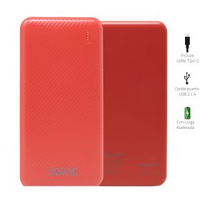Power Bank NPW-10FC Necnon 10000mAh Carga 2.1A 2 A 3 Cargas