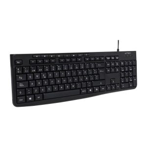Teclado Estándar Inspire Prime TA222 Acteck Essential Series Teclado Alámbrico USB, 112 Teclas, 8 Teclas Multimedia, Largo de Cable 1.5m, Color Negro