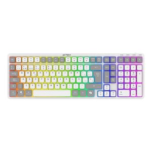 Teclado Inalámbrico RGB Techno PRO TI790 Acteck Elite Series Iluminación RGB, Teclado Multidispositivo Inalámbrico, Dongle 2.4Mhz, Bluetooth