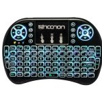 CONTROL REMOTO NCR-01 TOUCH PAD TECLADO QWERTY LED 7 COLORES RECARGABLE TV SMARTPHONE TV BOX NEGRO
