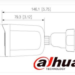Cámara Bala Análoga Dahua Technology DH-HAC-B1A51N-U-0280B, Exterior, Pared / Poste, 2880 x 1620 Pixeles, 5 MP