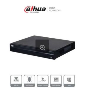 DHI-NVR4232-4KS3 NVR 8 MP 32 Canales IP Rendimiento de 160 Mbps Smart H.265+ 2 Bahías de discos duros hasta 10 TB/ HDMI&VGA 4&2 E&S de Alarmas