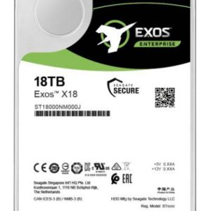 Disco Duro SEAGATE modelo EXOS ST18000NM000J 18TB 7200RPM SATA-III