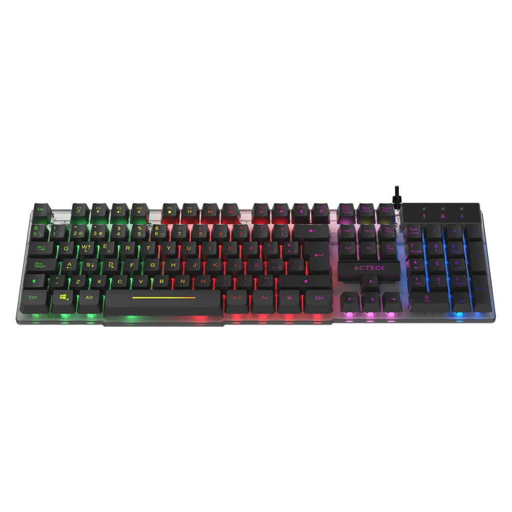 Teclado Acteck Creator Aurean II TA220G Retroiluminación Rainbown