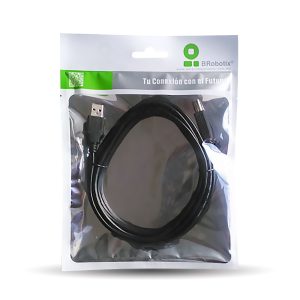 CABLE USB BROBOTIX 4.50 MTS, USB, USB, Macho/Macho, 4,5 m, Negro