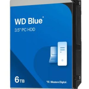 Disco Duro Western Digital BLUE WD60EZAX 6TB, SATA, 5400 RPM, 3.5 Pulgadas, Caché 256MB, Velocidad de transferencia: 185MB/s, Modelo: WD60EZAX