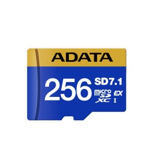 MicroSDXC ADATA 256GB SD7.1 Express UHS-I U3 V30, Clase 10 (A2), PCIe Gen3 x1, Velocidades de lectura y escritura de hasta 800/700 MB/s UD256GEX3L1-C