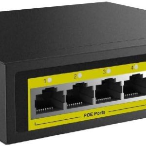 Netis Switch POE P106C, 4 Puertos POE y 2 Puertos Uplink, 55W, 100 Mbps, IA Watch Dog, Plug & Play, 250 metros de alcance en transmisión, No Administrable