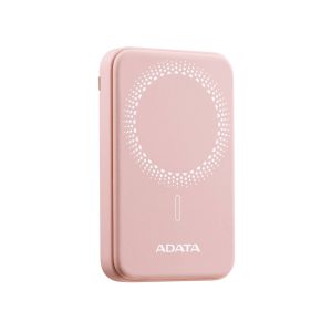 Powerbank inalambrico ADATA R050, 5,000mAh, Carga rápida QC/PD de 20 W. MAGNETICO. Color ROSA, PR050-11PK