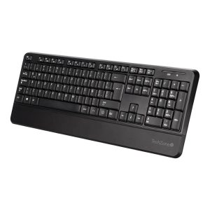 Teclado y Mouse PROOF COMBO TZCOMBINA07 TECHZONE , color negro, 105 teclas, 1200 DPI, compatibilidad con Windows y MacOS