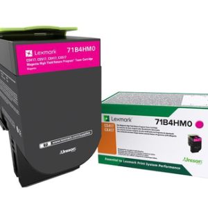 Toner MAGENTA LEXMARK 71B4HM0. Alto Rendimiento, capacidad 3,500 impresiones, compatible con CS/CX 417,517