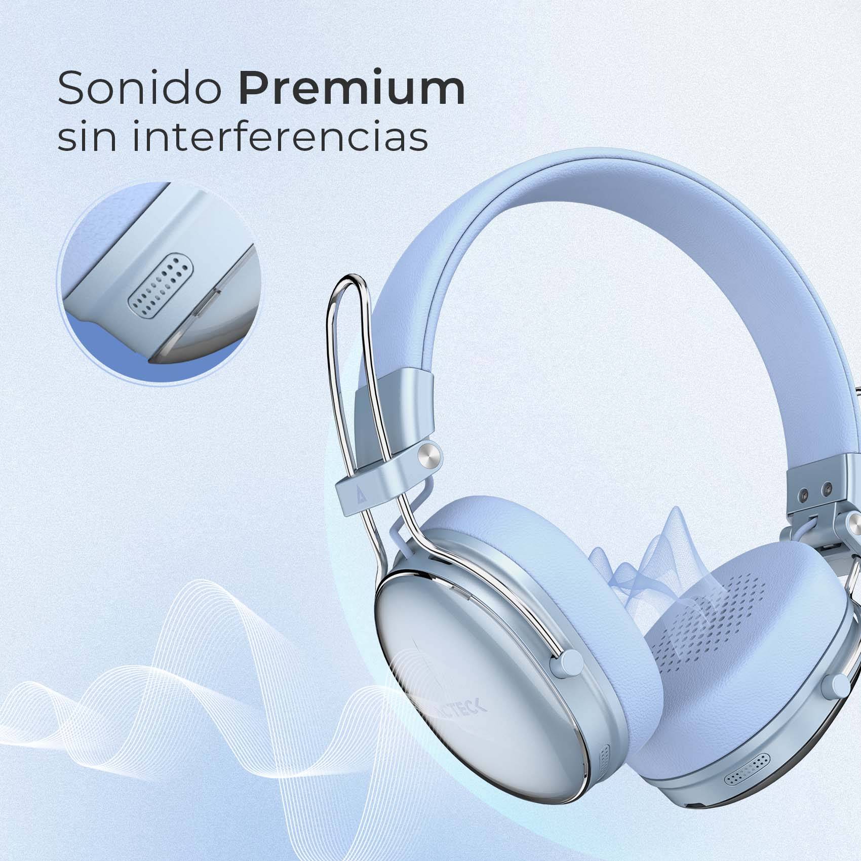 Audífonos Inalámbricos Bluetooth Luxe Chic HP710 Acteck Elite Series Duración de batería hasta 30h, Color Rosa. AC-940900
