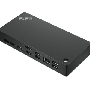 Docking Station ThinkPad Universal USB-C 40AY0090US, HDMI, DisplayPort. Color Negro