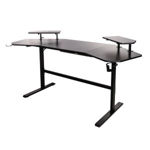 Escritorio Gamer fibra de carbón (NA-0648), Escritorio XL, fibra de carbono, color negro Modelo: NA-0648