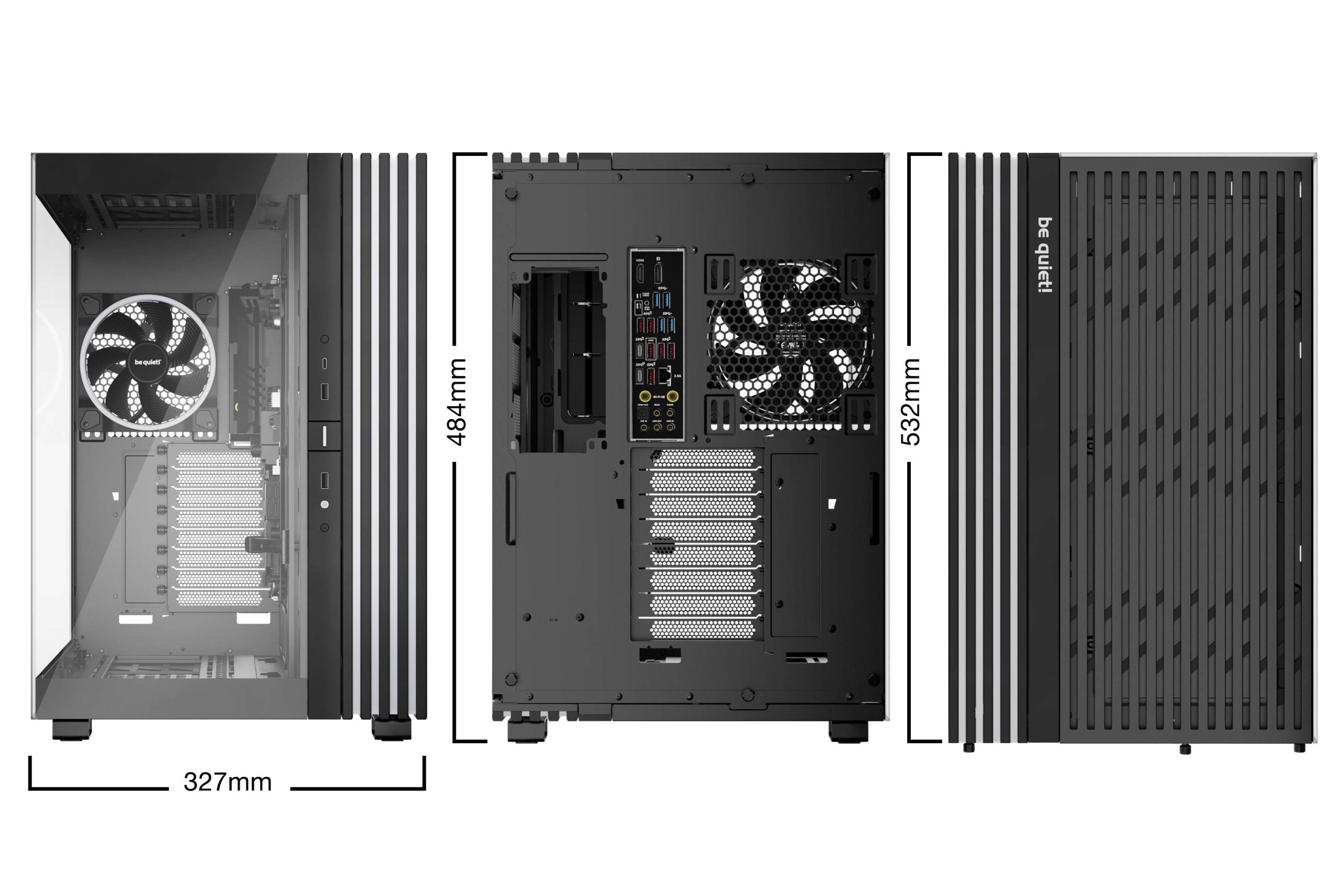 GABINETE be quiet! BGW71 Light Base 900 FX Black con ventiladores ARGB