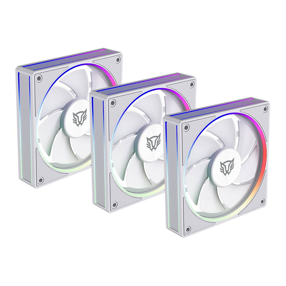 Kit 3 Ventiladores 120mm EOLOX BORA EXB85R Balam Rush Azender Series Velocidad: 600-1800 Rpm, Nivel de ruido 28DB