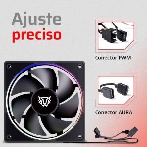 Kit 3 Ventiladores 120mm EOLOX BORA EXB85 Balam Rush Azender Series