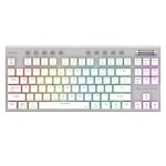 Teclado Gamer Inalámbrico DOMINATE EXPERT GK959 Balam Rush Legend Series Conecta Multidispositivo, Color Blanco, BR-940412