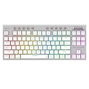 Teclado Gamer Inalámbrico DOMINATE EXPERT GK959 Balam Rush Legend Series Conecta Multidispositivo, Color Blanco, BR-940412