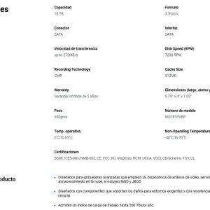 DD WD PURPLE PRO WD181PURP 18TB