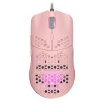 Mouse GAME FACTOR MOG601, Juego, Laser, 16000 DPI, Rosa