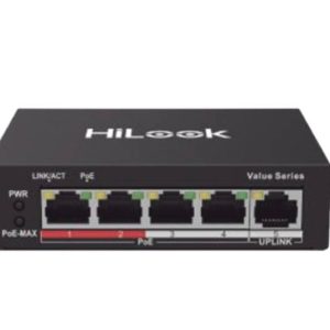 Switch PoE+ / 4 Puertos 10/100 Mbps PoE+ (af / at) / 1 Puerto 10/100 Mbps Uplink / Modo Extendido hasta 250 Metros / 35 Watts