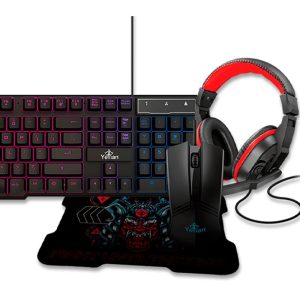 Kit Yeyian Led YKH-20707 HYDRA S2000, Teclado, Mouse, Headset, Mousepad,