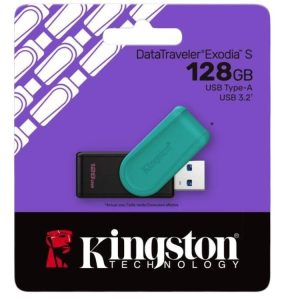 Memoria USB de 128GB Kingston DTXS/128GB Exodia S (Negro + Azul)